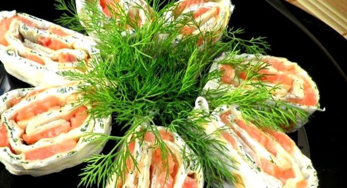 Лаваш с семгой