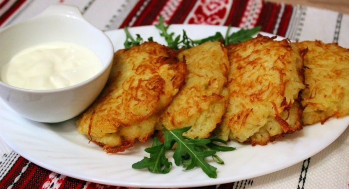 Картофельные оладьи с сыром