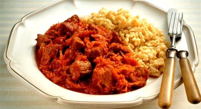 Гуляш из говяжьего сердца или вымени