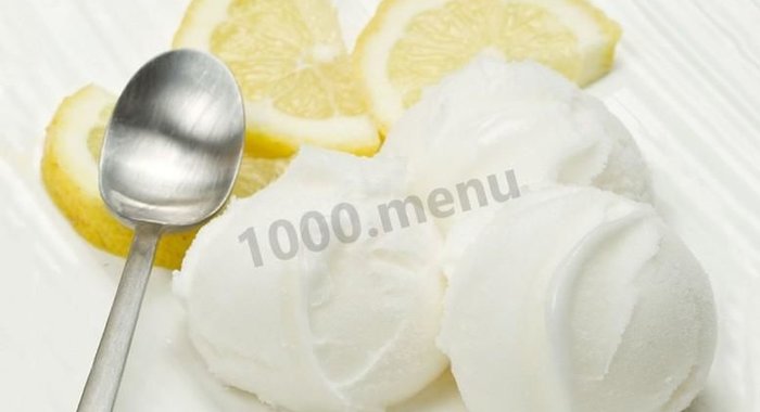 Лимонное мороженое домашнее