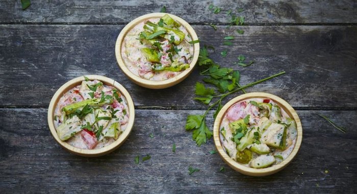 Быстрое рагу из кабачков