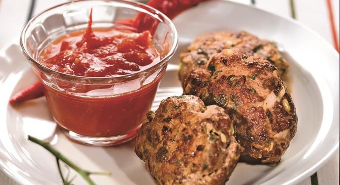 Котлеты из свинины с соусом чили