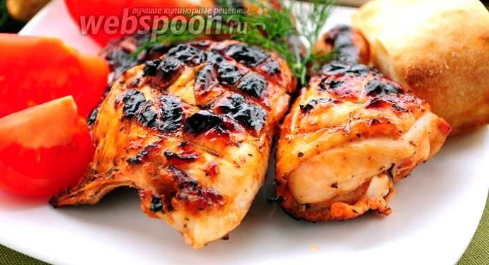 Куриный шашлык в кисло-сладком томатном соусе с травами