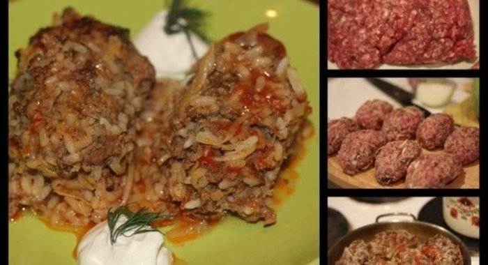 Ленивые голубцы в сметанном соусе