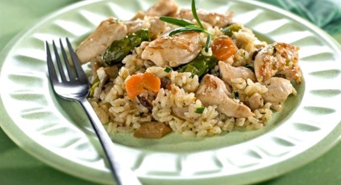 Ризотто с курицей и пармезаном