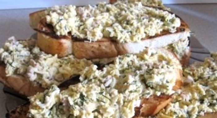 Бутерброды с печенью трески