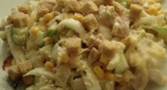 Сухарики с огурцом