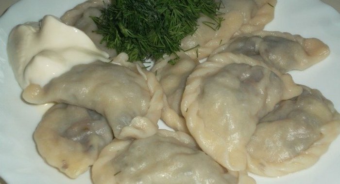 Вареники с шампиньонами