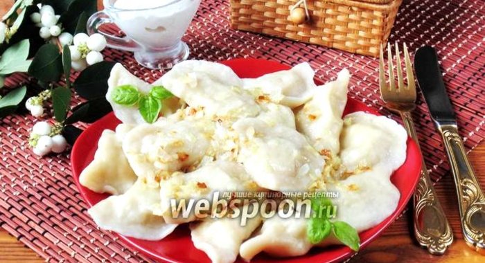 Вареники с картошкой и салом