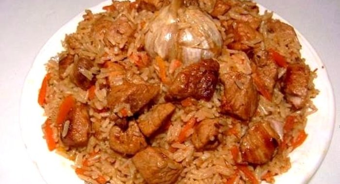 Плов из свинины в казане