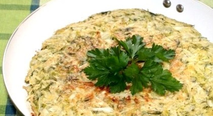 Капустный пирог на сковороде