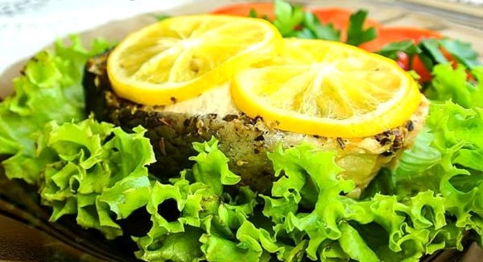 Стейк из семги в фольге