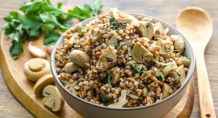 Гречневая каша с грибами