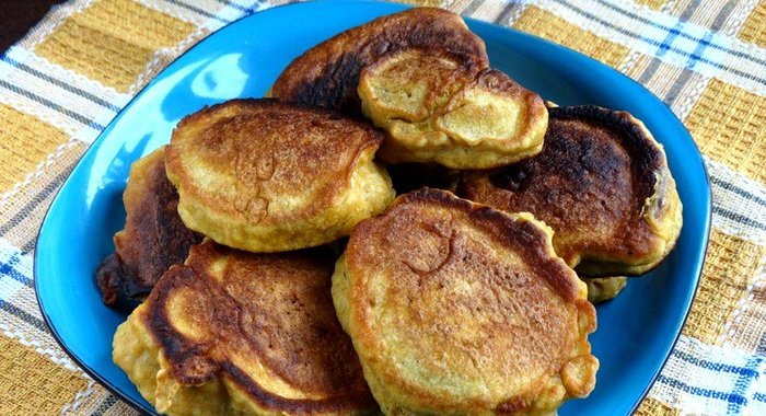 Оладьи на тыквенном тесте