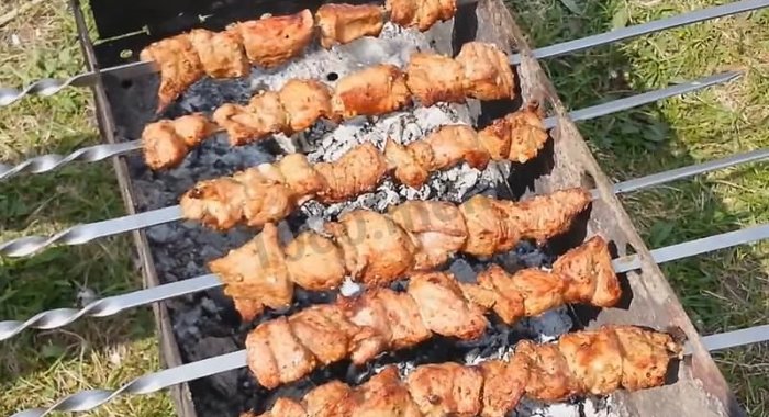 Шашлык из телятины на газированной воде