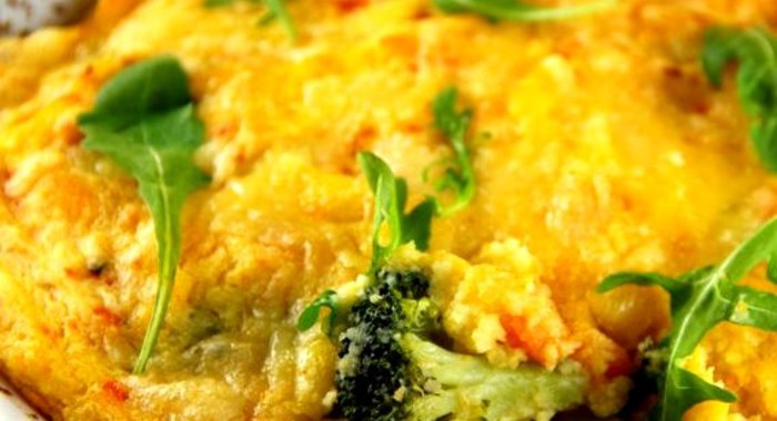 Картофельная запеканка с брокколи