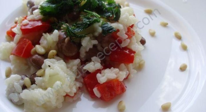 Постное ризотто с овощами