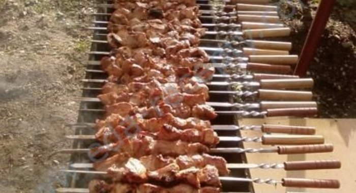 Шашлык из говядины на мангале