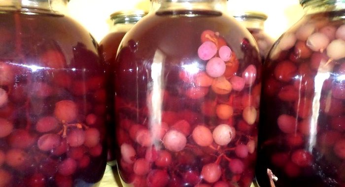 Консервированный виноградный компот