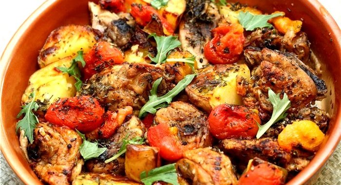 Жаркое из курицы с овощами