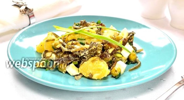 Картофельный салат с морской капустой