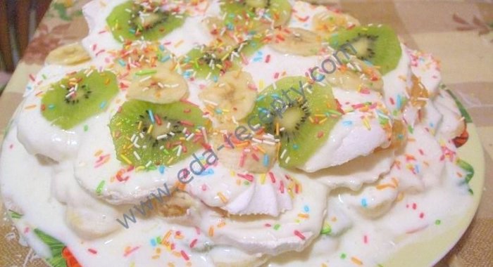 Торт из зефира без выпечки