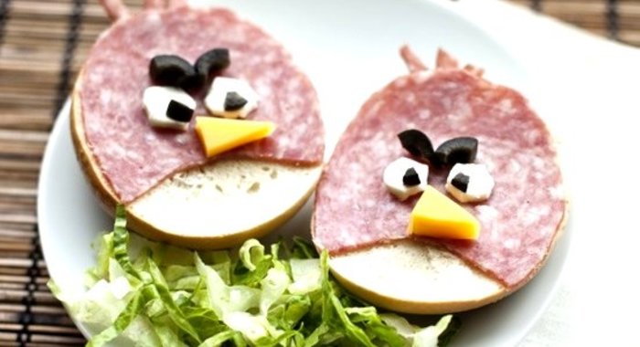 Бутерброды Angry Birds