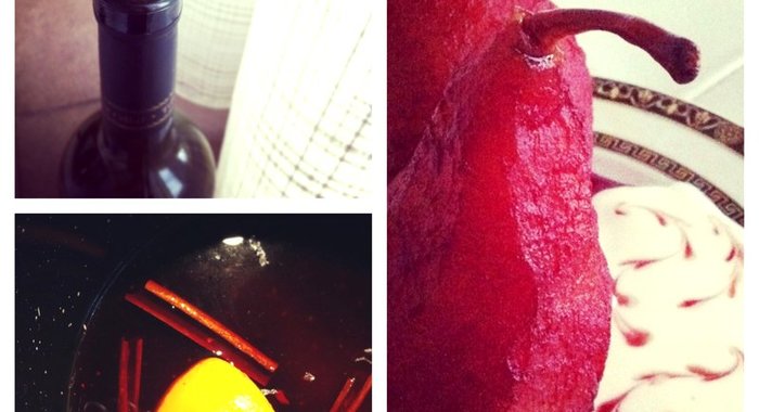 Груши в красном вине со специями