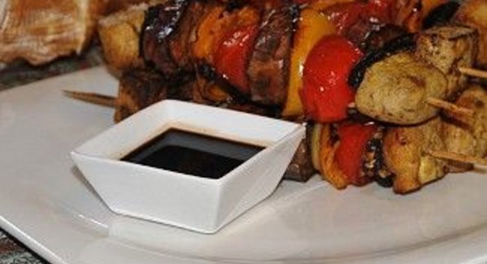 Овощные шашлыки с соевым сыром тофу