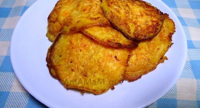 Оладьи из кабачков с морковью