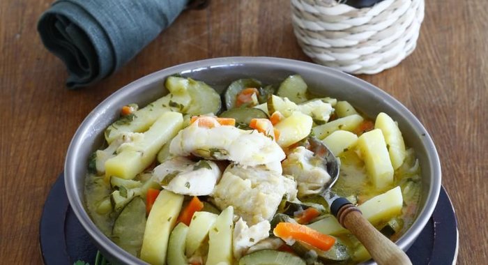 Рагу из трески с овощами