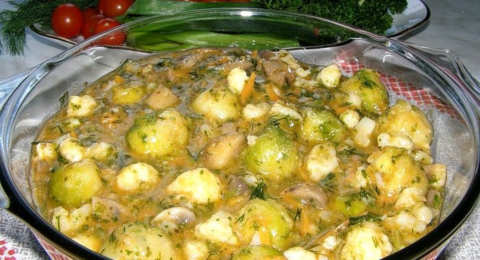 Овощное рагу с грибами