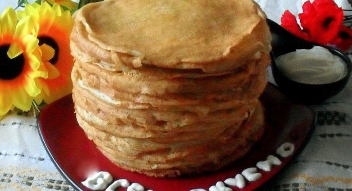 Блины заварные (дрожжевые)