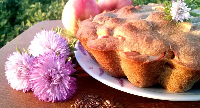 Вегетарианская шарлотка без яиц