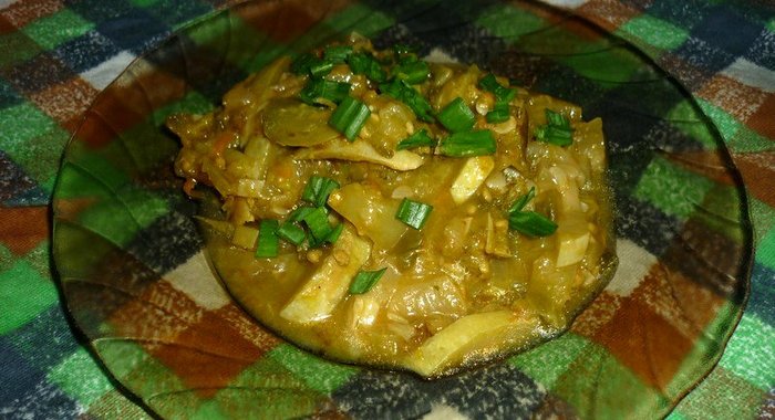 Овощное рагу с зелеными помидорами