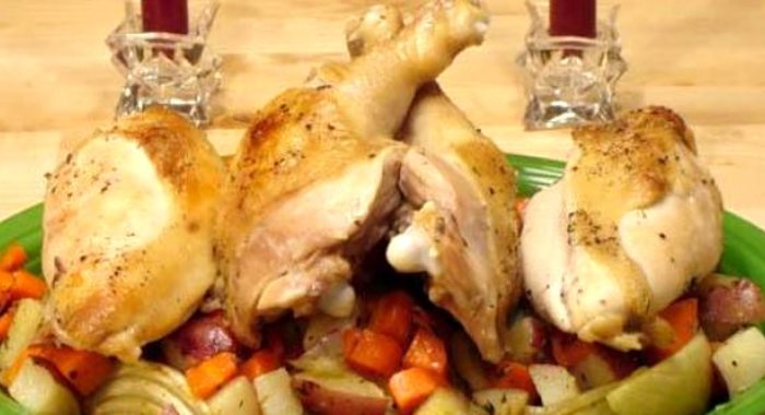 Куриное жаркое с овощами