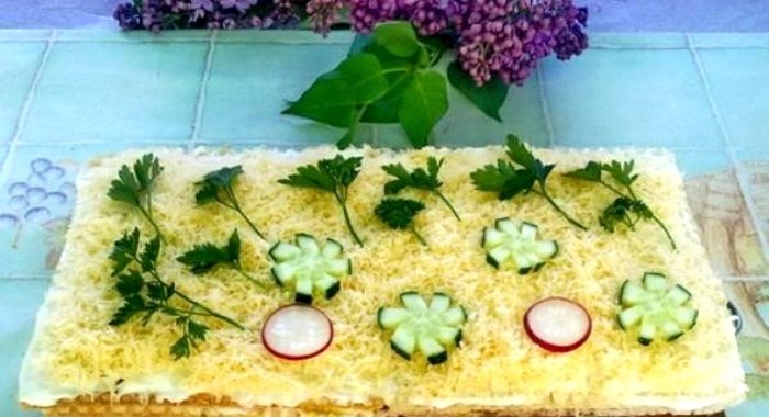 Торт из печени трески