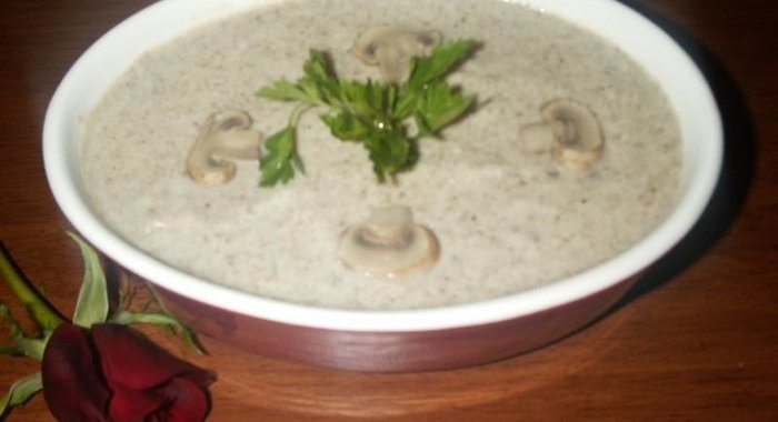 Грибной суп пюре со сметаной