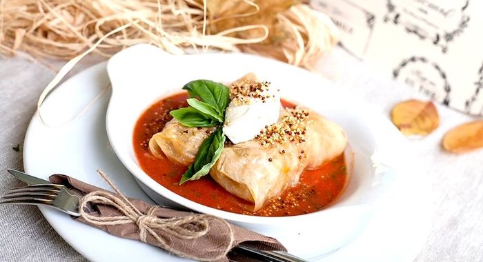 Голубцы с овощным рататуем