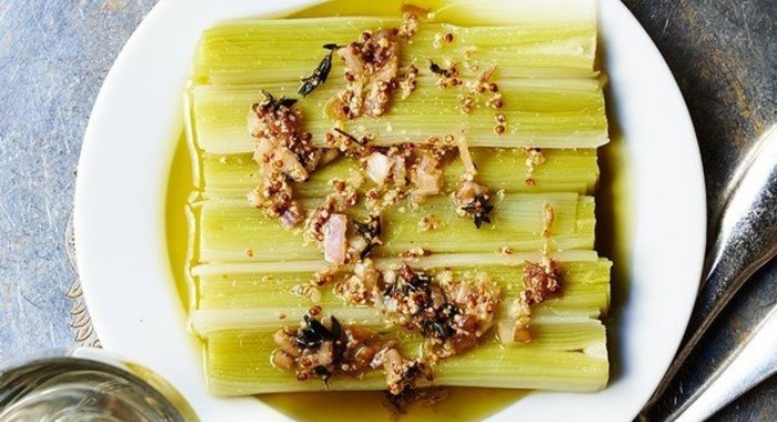 Лук-порей в маринаде