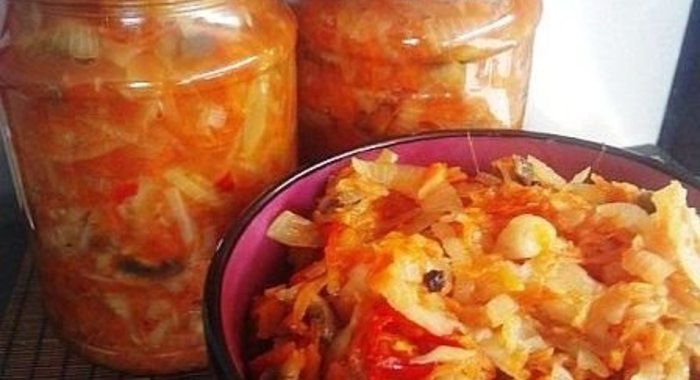 Вкусная солянка из капусты на зиму