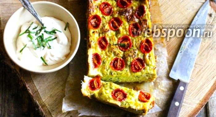 Запеканка из цукини с пармезаном и черри