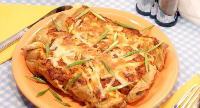 Омлет из яиц с начинкой