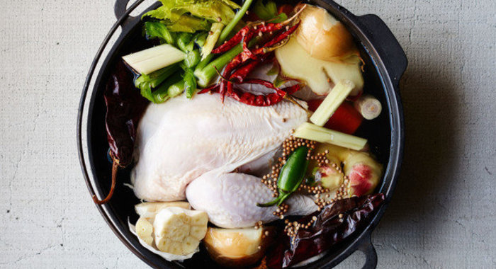 Острый куриный бульон