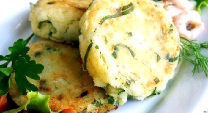 Сырники с картофелем и морской капустой