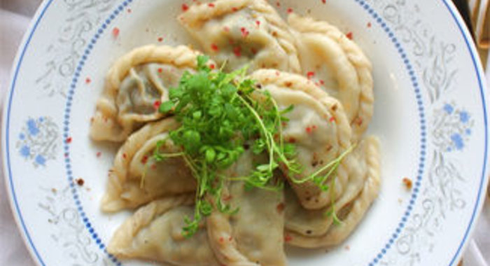 Вареники с фасолью и грибами