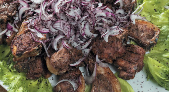 Шашлык из бараньей корейки (по рецепту Сталика Ханкишиева)