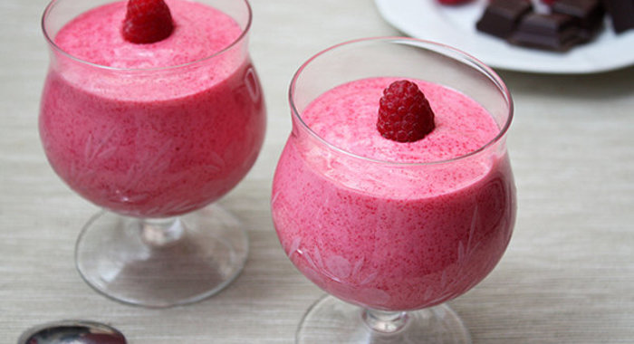 Клюквенный мусс с манкой