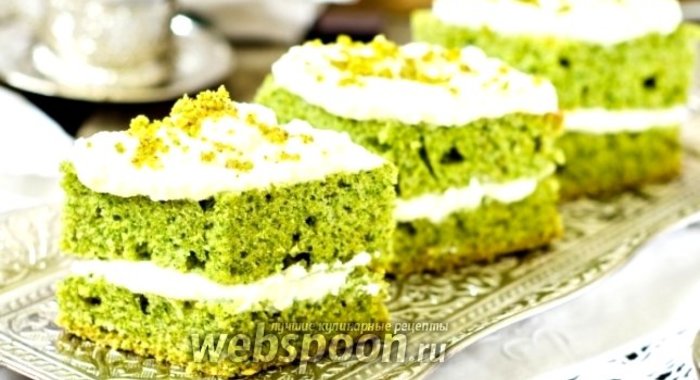 Ванильно-шпинатные пирожные