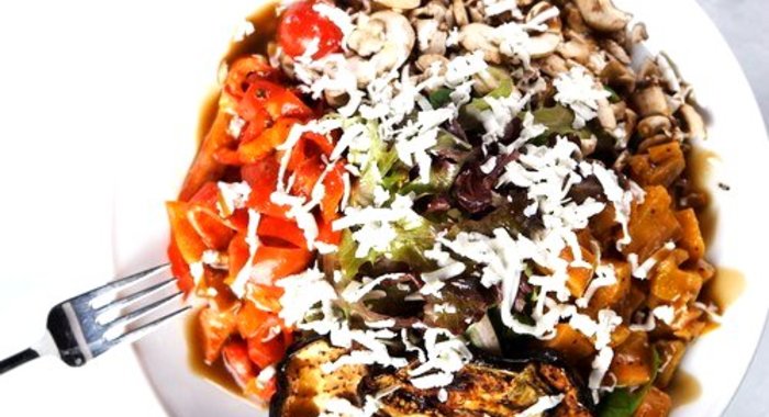 Овощи на гриле с фетой